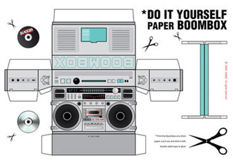 Paper Boombox Template